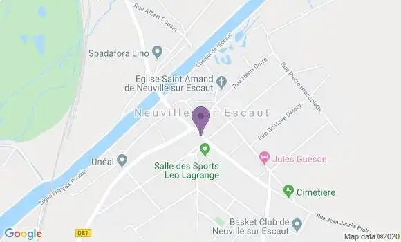 Localisation Neuville sur Escaut Bp - 59293