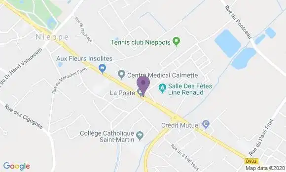 Localisation Nieppe Bp - 59850