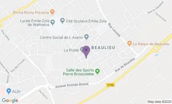 Localisation Wattrelos Beaulieu Bp - 59150