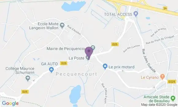 Localisation Pecquencourt - 59146