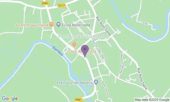 Localisation Pont sur Sambre Bp - 59138