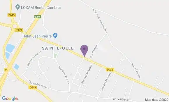 Localisation Raillencourt Ste Olle Bp - 59554