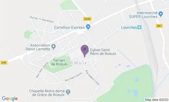 Localisation Roeulx Bp - 59172