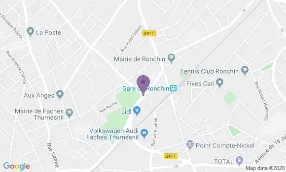 Localisation Ronchin - 59790