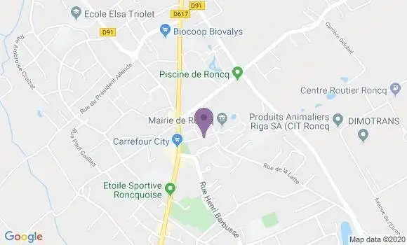 Localisation Roncq - 59223