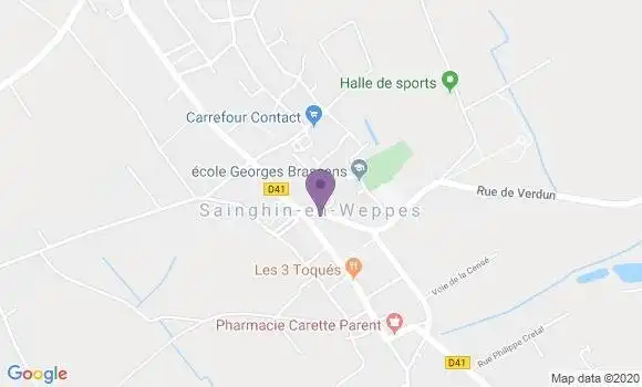 Localisation Sainghin En Weppes Bp - 59184