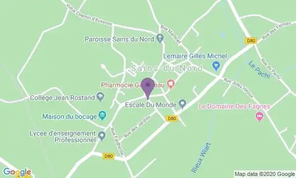 Localisation Sains du Nord Bp - 59177