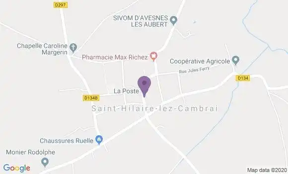 Localisation Saint Hilaire lez Cambrai Bp - 59292