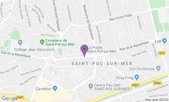 Localisation Saint Pol sur Mer - 59430