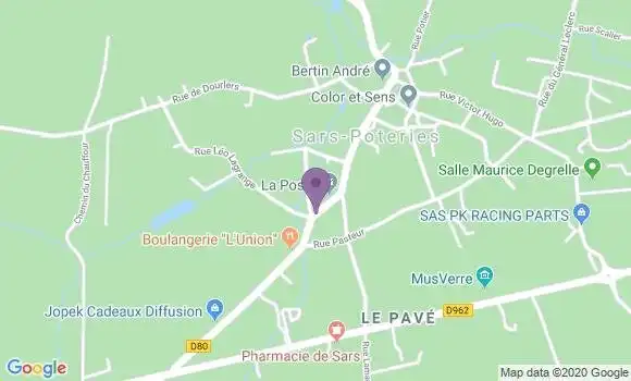 Localisation Sars Poteries Bp - 59216