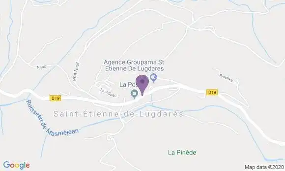 Localisation Saint Etienne de Lugdares - 07590