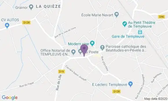 Localisation Templeuve - 59242