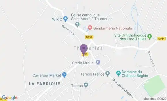 Localisation Thumeries Bp - 59239