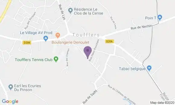 Localisation Toufflers Ap - 59390