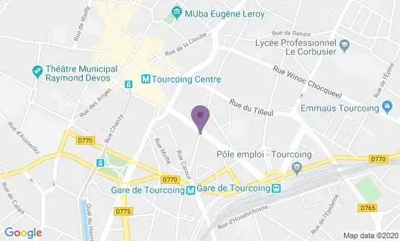 Localisation Tourcoing Salembien Bp - 59200
