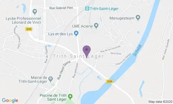 Localisation Trith Saint Leger Bp - 59125