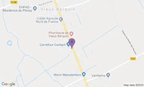 Localisation Vieux Berquin Ap - 59232