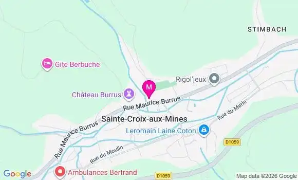 Localisation Sainte Croix aux Mines - 68160