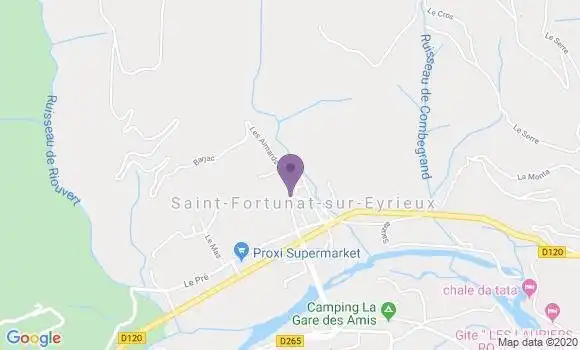 Localisation Saint Fortunat sur Eyrieux Ap - 07360