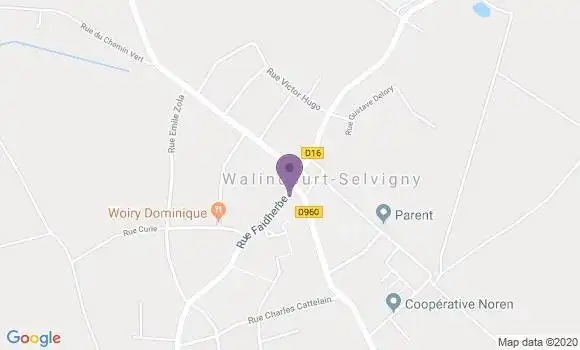 Localisation Walincourt Selvigny - 59127