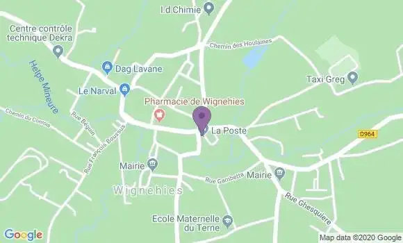Localisation Wignehies Bp - 59212