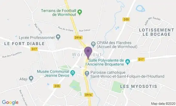 Localisation Wormhout - 59470