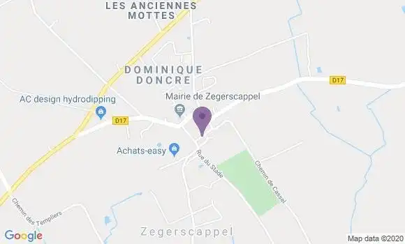 Localisation Zegerscappel Ap - 59470