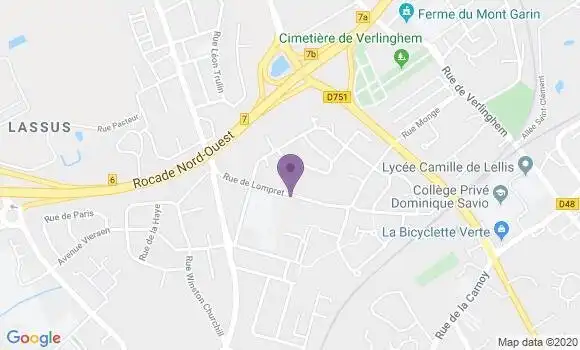 Localisation Lambersart Village En Flandre Bp - 59130