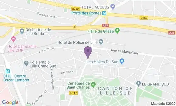 Localisation Lille Sud Bp - 59000