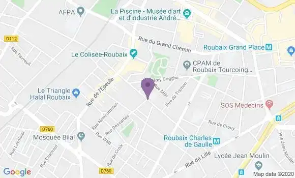 Localisation Roubaix Epeule Bp - 59100