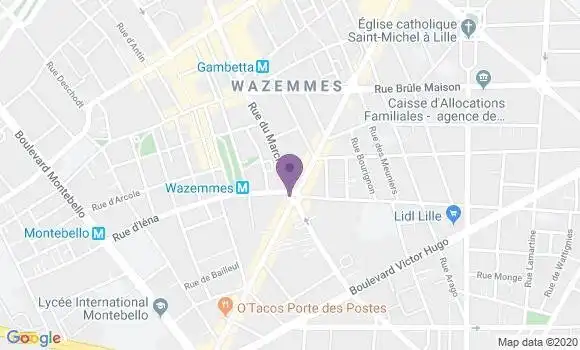 Localisation Lille Wazemmes Bp - 59000