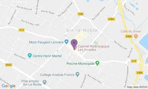 Localisation Sin le Noble les Epis Bp - 59450