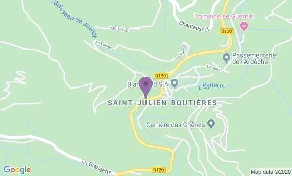 Localisation Saint Julien Boutieres Ap - 07310