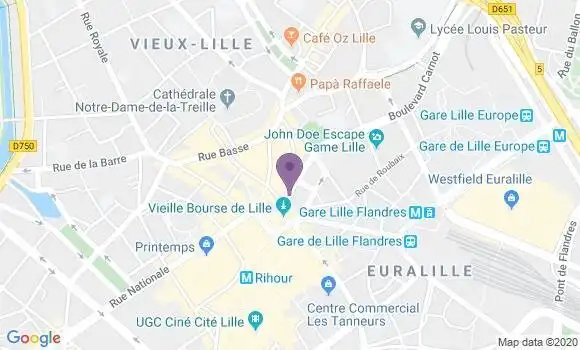 Localisation Lille Bourse - 59800
