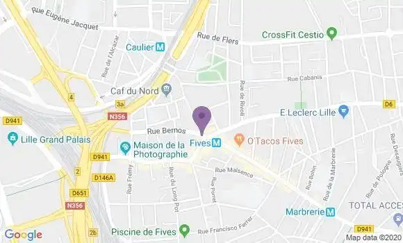 Localisation Lille Fives - 59800