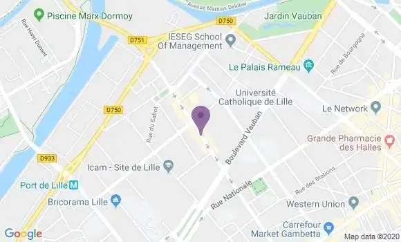 Localisation Lille Vauban - 59800