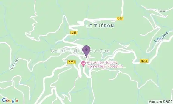 Localisation Saint Julien du Gua Ap - 07190