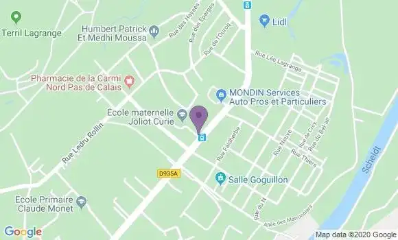 Localisation Bruay sur Escaut a Ap - 59860
