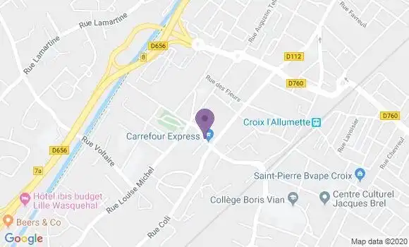 Localisation Wasquehal Capreau Bp - 59290