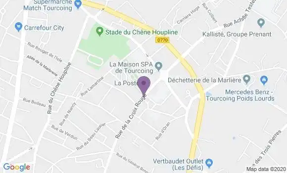 Localisation Tourcoing Croix Rouge - 59200