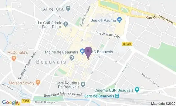 Localisation Beauvais les Halles Bp - 60000