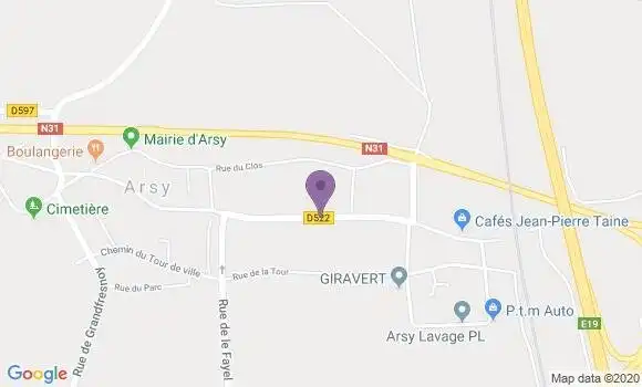 Localisation Arsy Bp - 60190