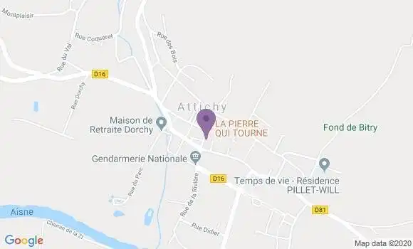 Localisation Attichy Bp - 60350