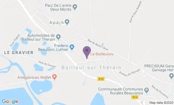 Localisation Bailleul sur Therain - 60930