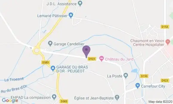 Localisation Chaumont En Vexin - 60240