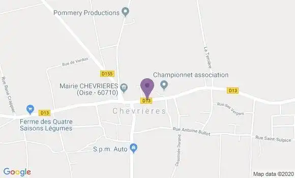 Localisation Chevrieres Bp - 60710