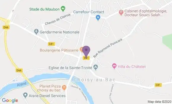 Localisation Choisy Au Bac Bp - 60750