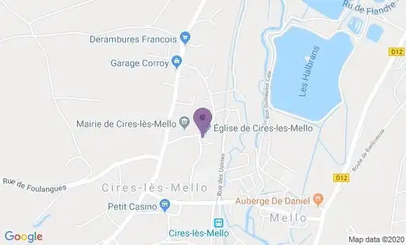 Localisation Cires les Mello Bp - 60660