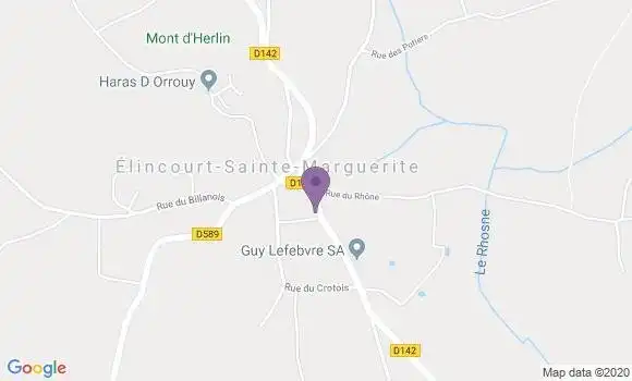 Localisation Elincourt Ste Marguerite Ap - 60157
