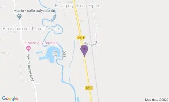 Localisation Eragny sur Epte Ap - 60590